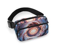 Planet Stars And Galaxy Fanny Pack for Women Men Waist Bag Belt Bag Adjustable Casual Bag for Travel Sports Hiking, white, 7.9x5.1inches