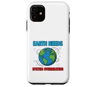 Planet System Warning Environmental Awareness Illustration Case for iPhone 11