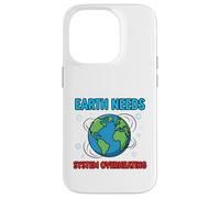 Planet System Warning Environmental Awareness Illustration Case for iPhone 14 Pro
