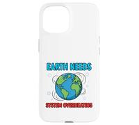 Planet System Warning Environmental Awareness Illustration Case for iPhone 15