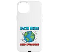 Planet System Warning Environmental Awareness Illustration Case for iPhone 15 Plus