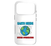 Planet System Warning Environmental Awareness Illustration Case for iPhone 17 Pro