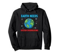 Planet System Warning Environmental Awareness Illustration Pullover Hoodie