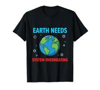Planet System Warning Environmental Awareness Illustration T-Shirt