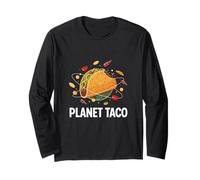 Planet Taco Funny Space Galaxy Mexican Food Humor Long Sleeve T-Shirt