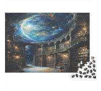 Planet The Library Family Puzzles 1000 Pieces with High Definition Print Jig Saws for Educational Game Decompression As Frameable Puzzles 70x50cm/1000pcs