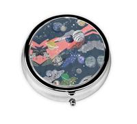 Planet This Small, Round Pill Box is a Portable Travel Medicine Organizer with Three compartments for Storing Daily medications.