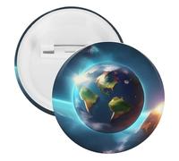 Planet Tinplate Badge Personalized Round Brooch Large Craft Button Suitable for Teachers, Nurses, Doctors, Staff, Party Gift Accessories, style, 12 Pieces