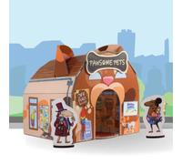 Planet Town Build and Play Cardboard Playset Toy Eco Friendly Kit | Fun Gift for Kids, Girls & Boys Age 5+ | UK Made (Pet Shop)