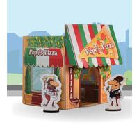 Planet Town Build and Play Cardboard Playset Toy Eco Friendly Kit | Fun Gift for Kids, Girls & Boys Age 5+ | UK Made (Pizzeria)