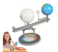 Planet Toys Three-Ball Instrument | ABS, 26x16cm, 900g | Sun-Earth-Moon Orbital Model For Geography | Demonstrates Rotation & Revolution For Elementary Students