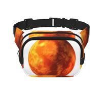 Planet Unisex Adjustable Waist Square Double Layer Waist Pack for Outdoor Activities Travelling Running Hiking