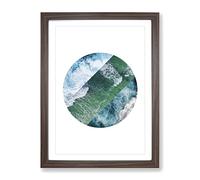 Planet Wave Modern Framed Wall Art Print, Ready to Hang Picture for Living Room Bedroom Home Office Décor, Walnut A3 (34 x 46 cm)