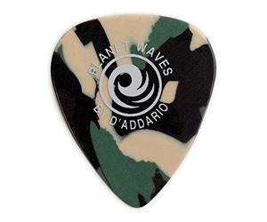 Planet Waves 1CCF4-10 Classic CAMOUFLAGE Celluloid Picks - 0.70mm Medium, 10-pack