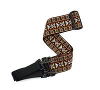 D'Addario Banjo Strap with Clips - Strap for Banjo - Banjo Accessories - Woven, Hootenanny - Yellow and Brown