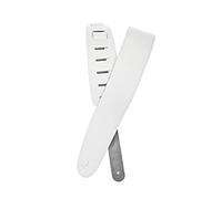 D'Addario Accessories Leather Guitar Strap - Guitar Accessories - Electric Guitar Strap, Acoustic Guitar Strap, Acoustic Electric Guitar Strap & Bass Guitar Strap - Classic Style - White