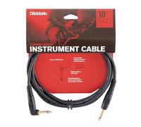D’Addario Accessories Custom Series Guitar Cables - Instrument Cable with ¼ Inch Ends - High Performance Guitar Cord - For Guitars, Bass, Keyboards - Mono - Right Angle, 10 feet