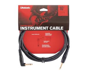 Planet Waves D'Addario Guitar Cable - Guitar Lead - Shielded Ends - 1/4 Inch Male to 1/4 Inch Male - Custom Series - 10 Feet/3.05 Meters - Straight End/Right Angle - 1 Pack