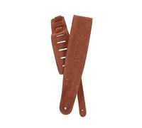 Planet Waves D'Addario Vented Leather Adjustable Guitar Strap, Camel Suede Rosette