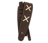 Planet Waves D'Addario Vintage Suede Leather Adjustable Guitar Strap, Brown/Beige