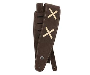 Planet Waves D'Addario Vintage Suede Leather Adjustable Guitar Strap, Brown/Beige
