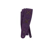 Planet Waves D'Addario Vintage Suede Leather Adjustable Guitar Strap, Purple