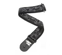 D'Addario 50JS05 Joe Satriani Textile guitar strap Silver Sketches