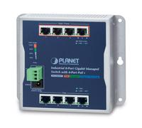 PLANET WGS-804HPT network switch Managed Gigabit Ethernet (10/100/1000) Power over Ethernet (PoE) Black