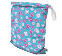 Planet Wise Roll Down Wet Diaper Bag, Aqua Petals, Large