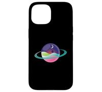 Planet With Rings Night Scene Case for iPhone 15