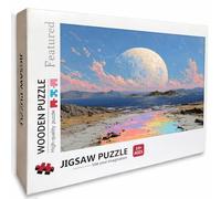 Planet Wooden Jigsaw Puzzles 30x20in, Color Jigsaw Puzzles 1000 Pieces for Adults with Box, Back Lettering Easy to Distinguish, Educational Challenging Game, Summer Decoration, Beautiful Gifts, 1-6519
