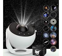 Planetarium Aurora LED Galaxy Starry Projector With 13 Planet Discs - Realistic Celestial Light for Children's Room, Party, Ceiling