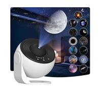 Elec3 Star Projector, Planetarium Projector for Bedroom Ultra Clear Galaxy Night Light with 4K Replaceable 12 Galaxy Discs 360 Degree Rotation Real Sky Light for Kids Room Birthday Valentines Gift