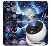 Planetarium Projector Pro 2025, Galaxy Projector 13 in 1 HD Planetarium Star Projector for Bedroom, 360 Rotating Star Light with Adjustable Knob and Timer for Kids, Ceiling, Gifts, Room Decoration