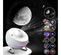 Planetarium Star Projector, Bedroom Galaxy Projector with 4K Replaceable 13 Galaxy Discs for Home Theater Living Room Decoration(White)
