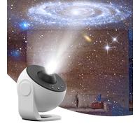Planetarium Star Projector Light with 12 Planet Discs,Realistic Galaxy Timed Silent 360° Rotation for Kids Adjustable Focus Starry Sky Night Baby Ceiling Decor,5W
