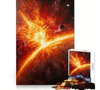 Planetary Collision - Fiery Cosmic Explosion 1000 Piece Jigsaw Puzzles for Teenagers Strong Logic Toy Calm Escape Clear Edge Birthday Gift (38x52cm)