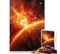 Planetary Collision - Fiery Cosmic Explosion Jigsaw Puzzles 1000 Piece for Teenagers Mental Logic Toy Calm Escape Fine Edge Art Collectible (50x75cm)