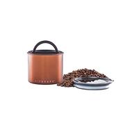 Planetary Design Airscape Stainless Steel Coffee Canister | Food Storage Container | US patented Airtight Lid | Push Out Excess Air and Preserve Freshness (Small, Brushed Copper)