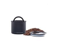 Planetary Design Airscape Stainless Steel Coffee Canister | Food Storage Container | US patented Airtight Lid | Push Out Excess Air and Preserve Freshness (Small, Matte Black)
