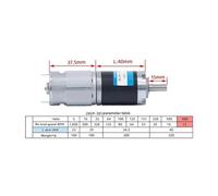 Planetary Gear 28GP-385 DC12V 24V Gear electronic starter High Torque Speed Adjustable Can CW CCW electronic starter Speed Control Low Noise Compact IINKUEYK(Single Motor,80RPM_24V)