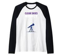 Planetary Observer Telescope Astronomy Amateur Astronomer Raglan Baseball Tee