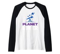 Planetary Observer Telescope Astronomy Amateur Astronomer Raglan Baseball Tee
