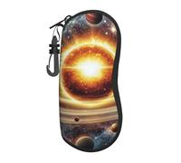 Planetary Orbit Of The Solar System Printed Glasses Case Ultra-Light Soft Shell Protective Eyewear Organizer For Men And Women