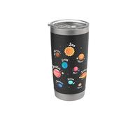 Planetary System Kids Planets Outer Space Knowledge Science Stainless Steel Insulated Tumbler