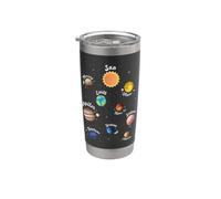 Planetary System Kids Planets Outer Space Knowledge Science Stainless Steel Insulated Tumbler