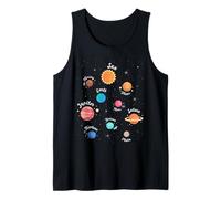 Planetary System Kids Planets Outer Space Knowledge Science Tank Top