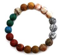 Planetary Universe Natural Stone Matte Agate Bracelet
