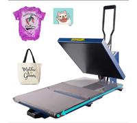 PlanetFlame 38x38cm Heat Press Machine for T Shirt, 1600W Heat Press with Digital Control, Multipurpose Heat Transfer Machine for Pillows Mouse Pads Tote Bags DIY Craft Projects (Blue)