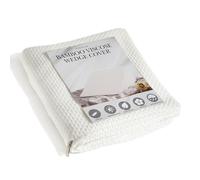 PLANETOFBAMBOO Bamboo Viscose Top Layer Wedge Pillow Case Cover, Moisture-Wicking, Cooling and Breathable Wedge Pillow Cover with Zipper (White, 25W x 26L x 7.5H inch)